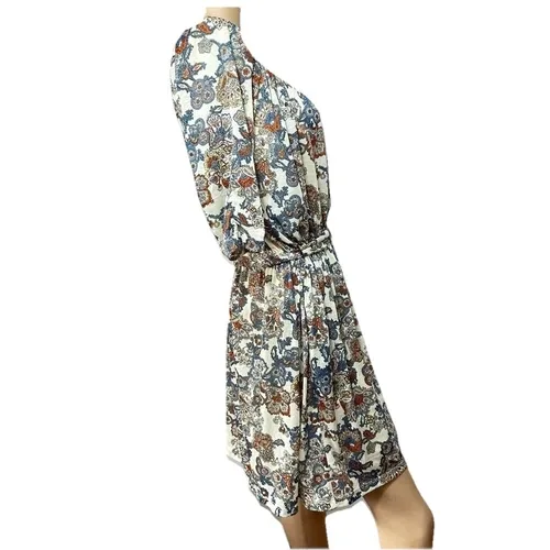 Mango Blue Floral Peasant Dress Small image indicator(10)