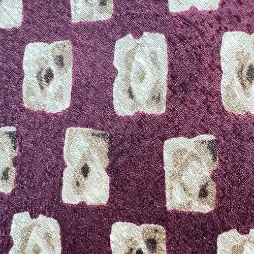 Vintage Joseph Abboud Silk Necktie Burgundy Beige image indicator(2)