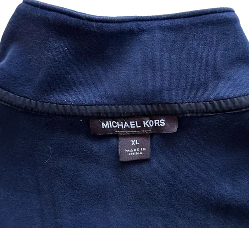 Michael Kors Men Size XL Navy Snap Long Sleeve Top image indicator(7)