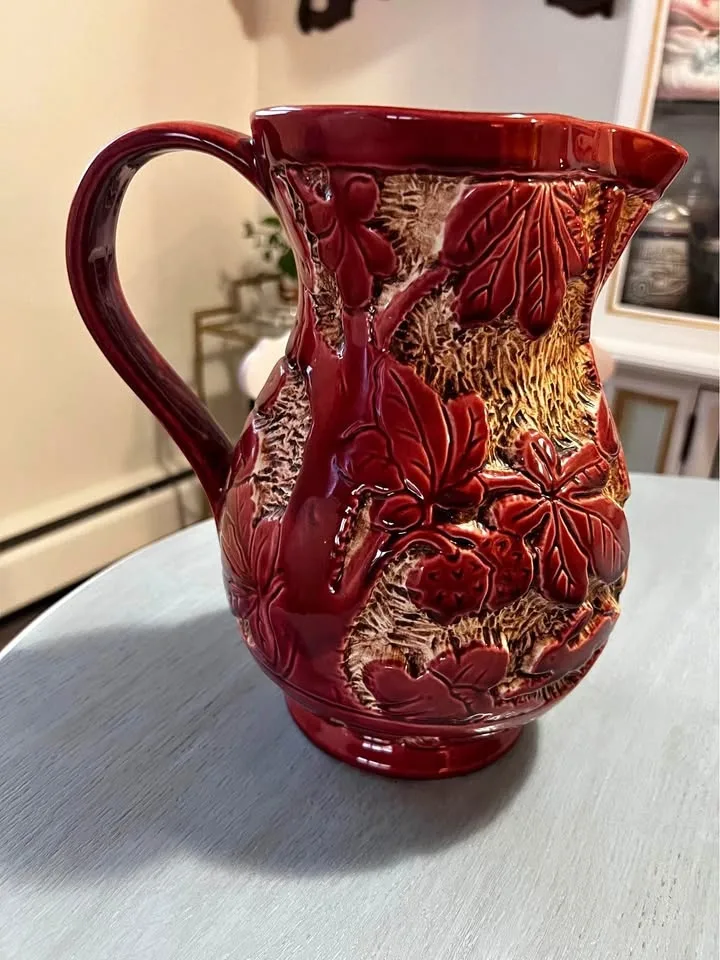 Sgraffito Beswick Pottery Jug Rabbits Art Ware