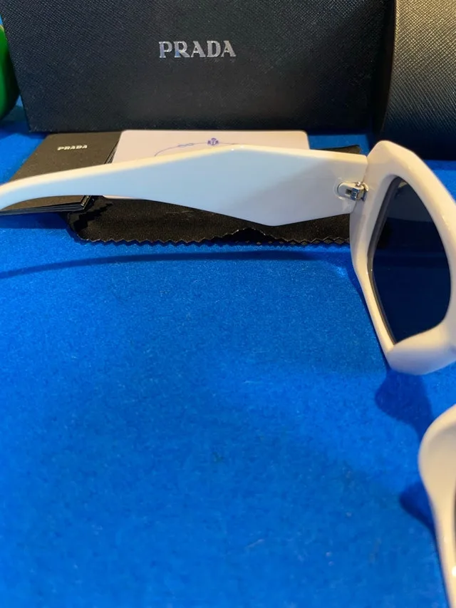 Prada PR 17WSF White Sunglasses Worn Once w/ Receipt image indicator(4)