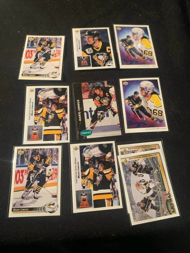 Mario Lemieux hockey card lot - 10 cards!