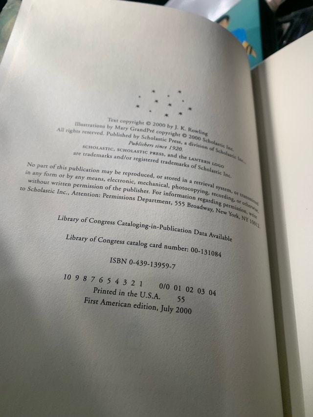 Harry Potter Goblet of Fire - TRUE 1st Edition reg. $450 - photo 3