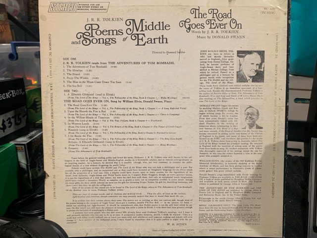 J.R.R. Tolkien Vinyl - photo 2