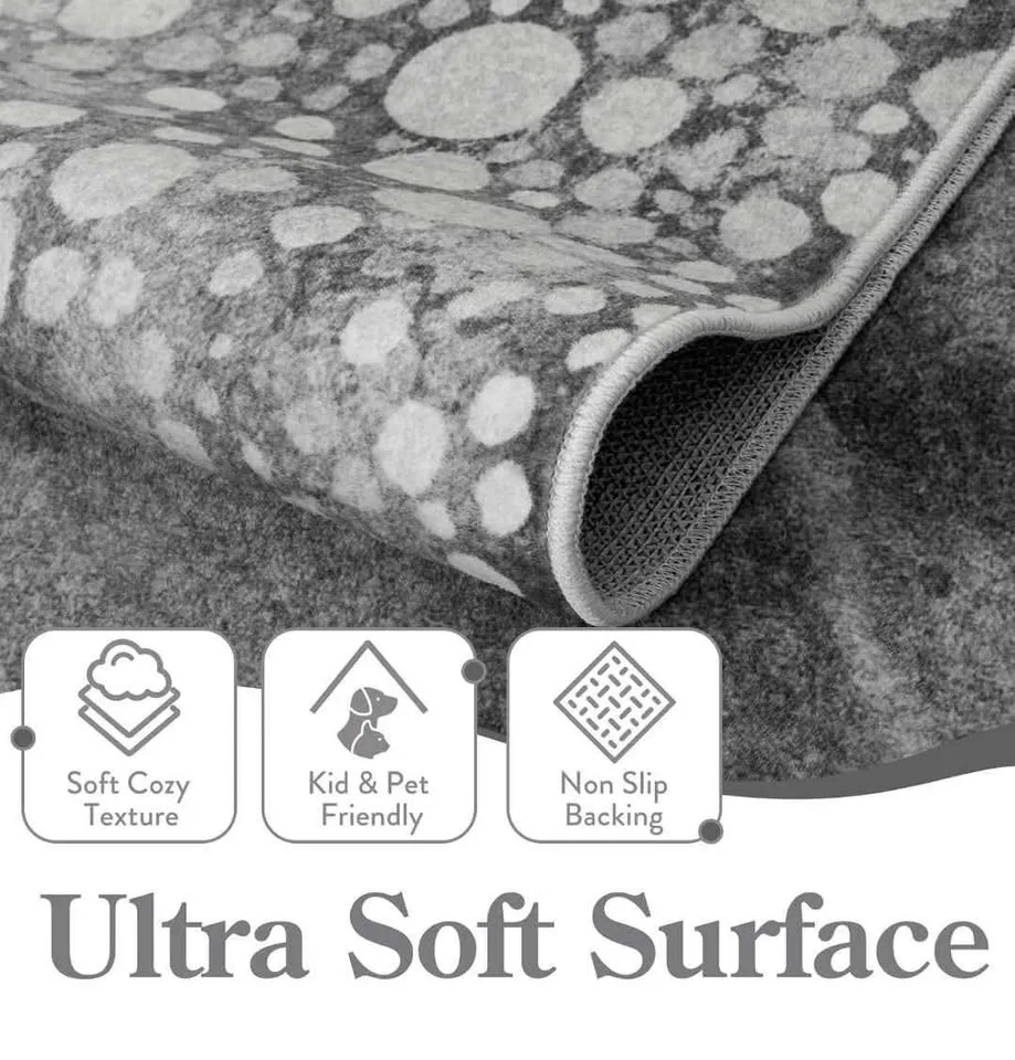 New - Modern Abstract 5x7ft Area Rug, Blue image indicator(4)