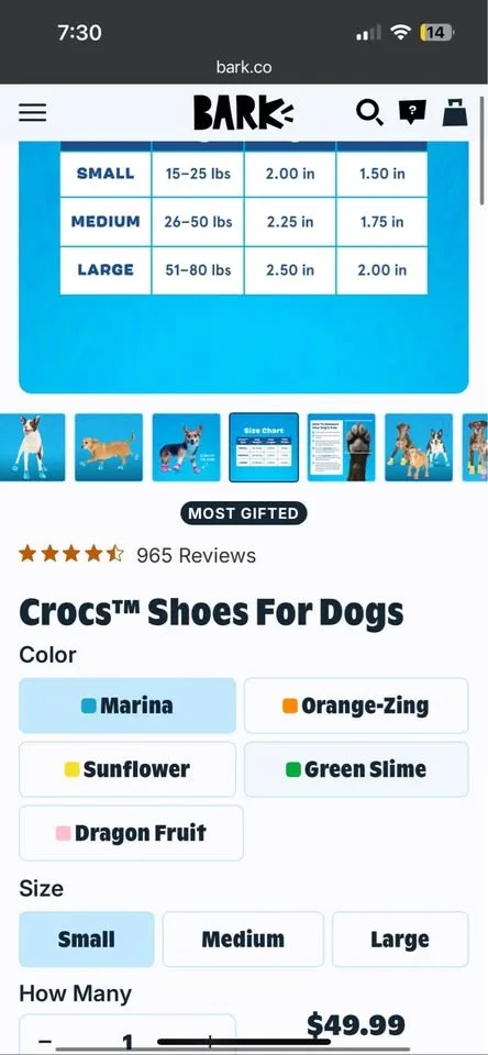 Croc dog shoes brand new image indicator(4)