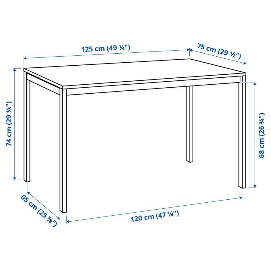 IKEA MELLTORP White 6-Seater Dining Table 75cm x 125cm - photo 4