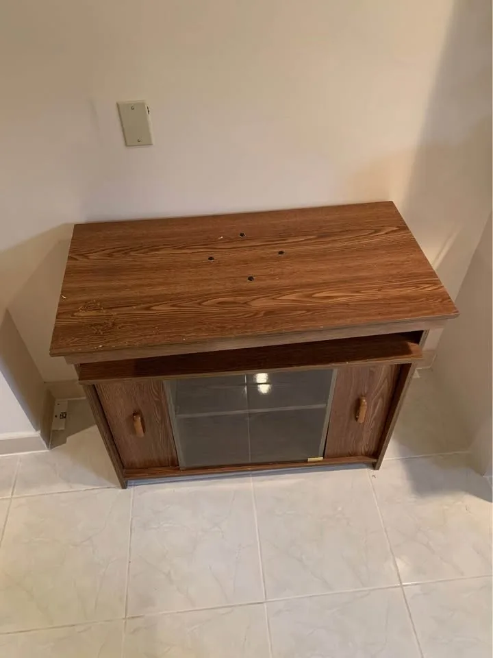 TV stand or desk, multi purpose table, laminate wood image indicator(2)