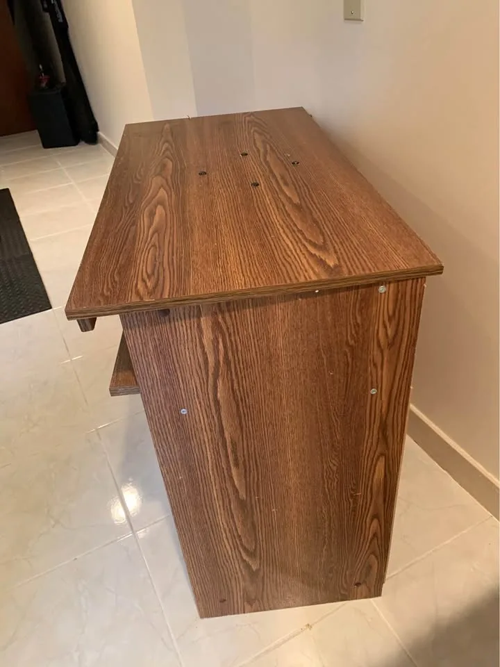 TV stand or desk, multi purpose table, laminate wood image indicator(4)