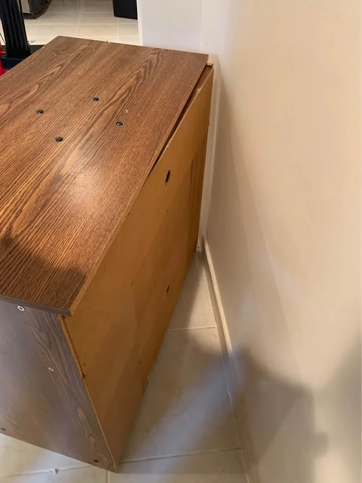 TV stand or desk, multi purpose table, laminate wood image indicator(5)