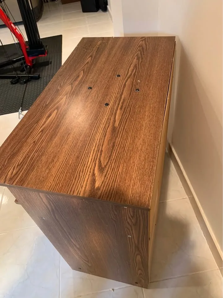 TV stand or desk, multi purpose table, laminate wood image indicator(6)