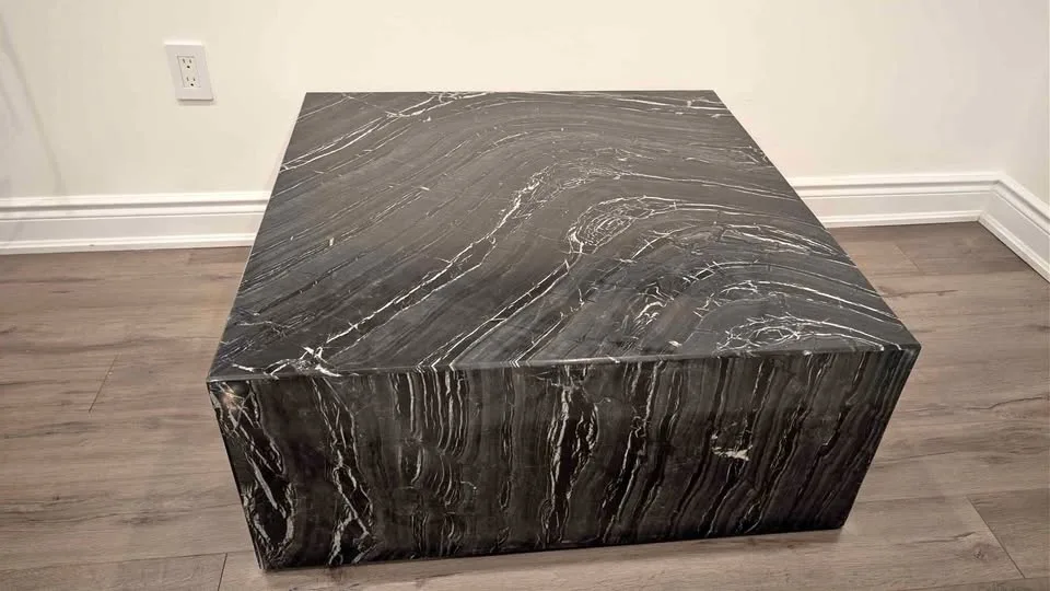CB2 Kenya Black Marble Coffee Table