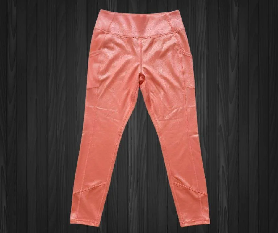 PUMA Shimmer Leggings - Coral/Pink (Like New) image indicator(2)