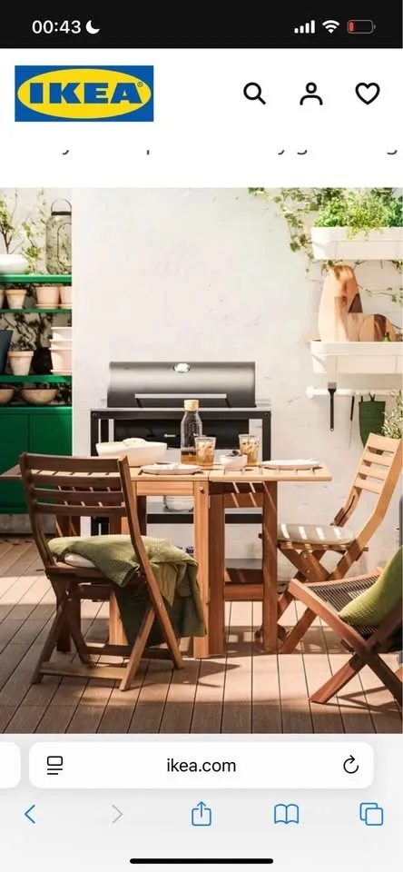 IKEA APPLARO patio set table + 2 chairs image indicator(4)