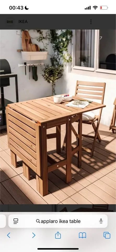 IKEA APPLARO patio set table + 2 chairs image indicator(5)