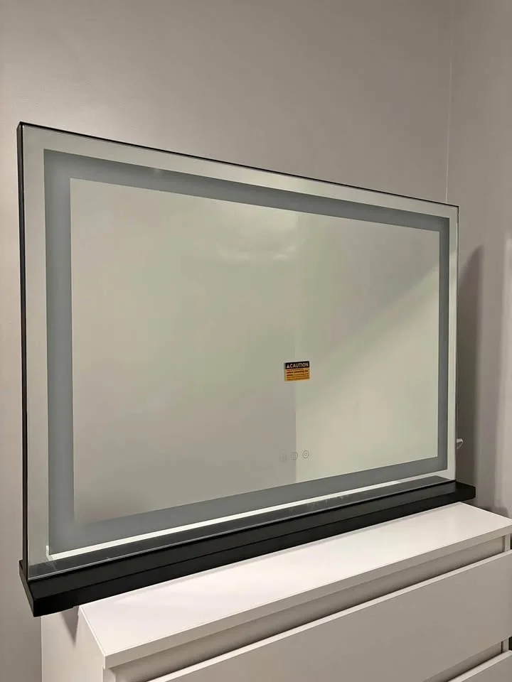 LED Vanity Mirror with lights 32”x 22” black