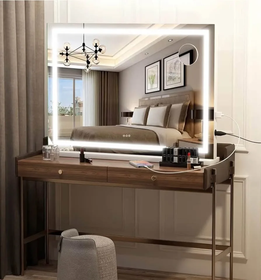 LED Vanity Mirror with lights 28" x 20" image indicator(3)