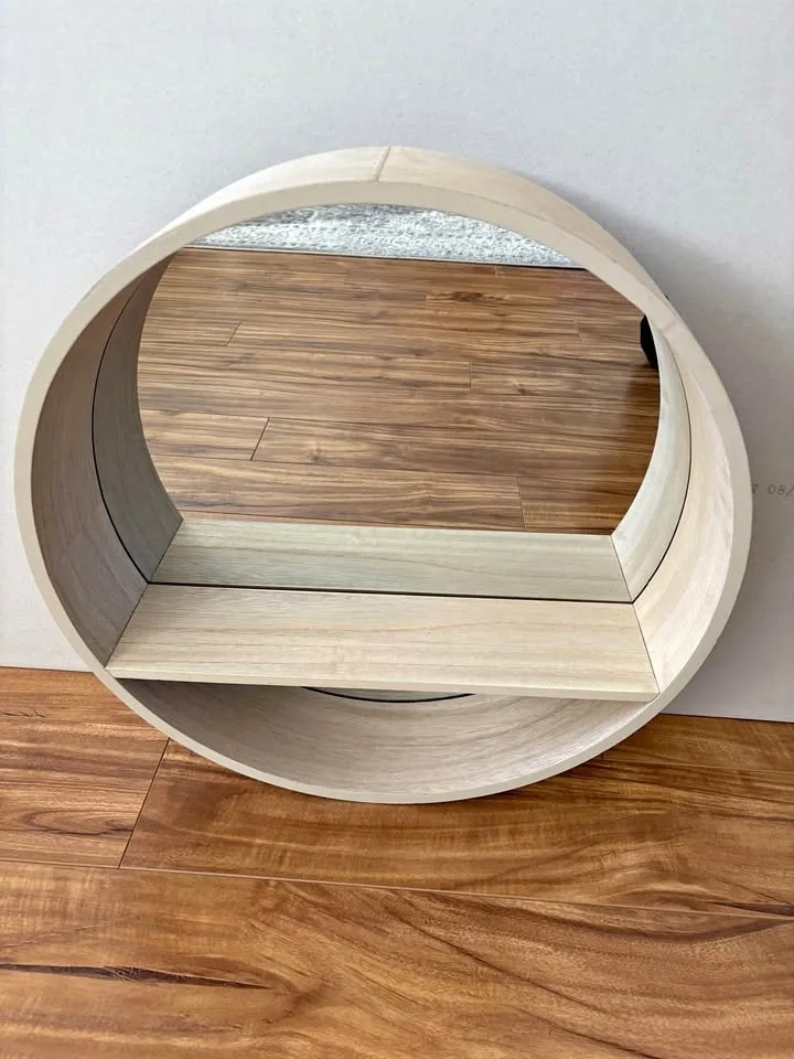 Circle Wall Mirror with shelf