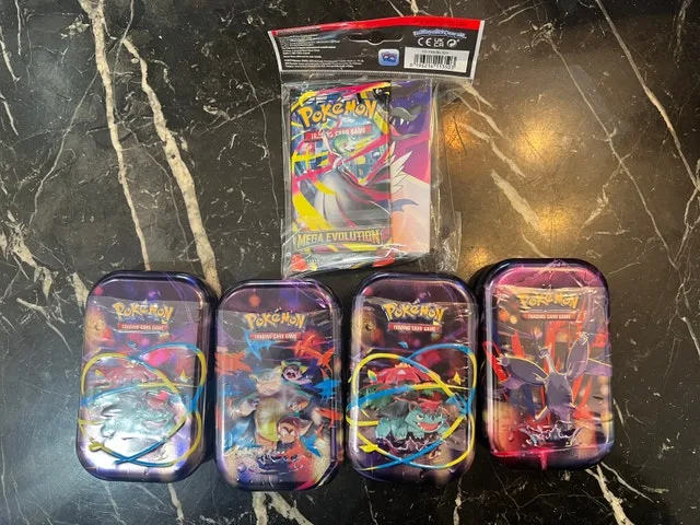 Pokemon TCG Mega Evoloution Tins & Portfolio