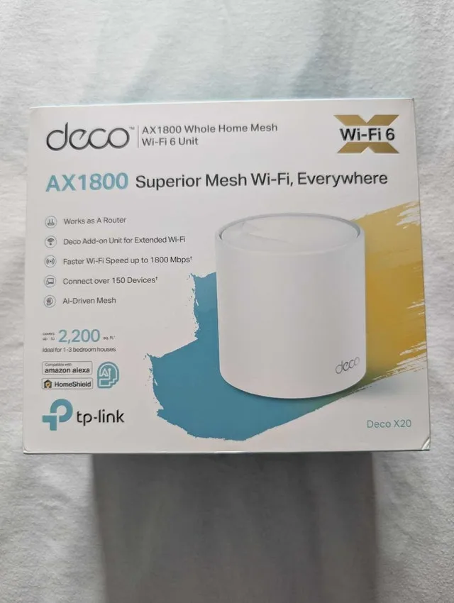 TP-Link Deco X20 (AX1800) Mesh WiFi Router - Single Unit