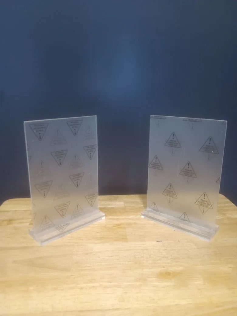 Acrylic Sign Holder 4x6 Inch, 3 Pack Sign Holders Vertical