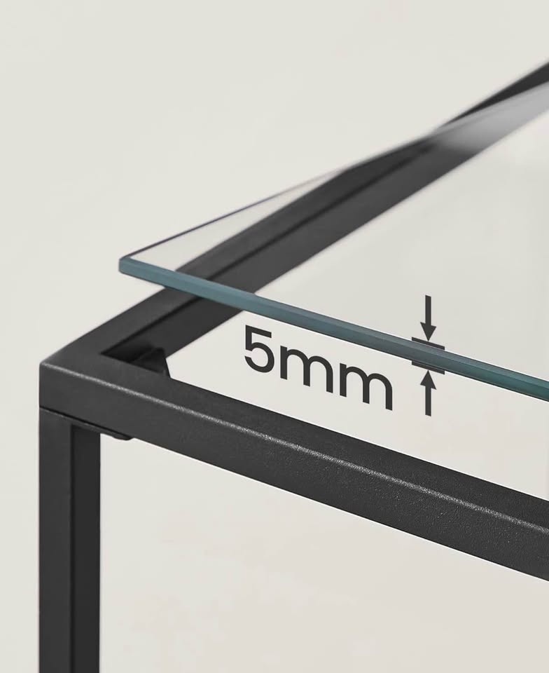 🖤 VASAGLE 39.4” Glass Console Table — Brand New in Box - photo 4