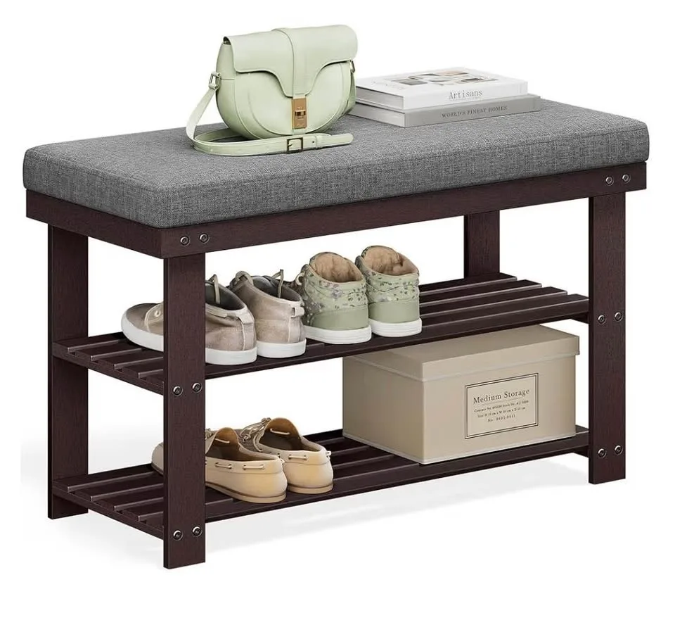 🪵 SONGMICS Bamboo Shoe Bench — Brand New image indicator(2)