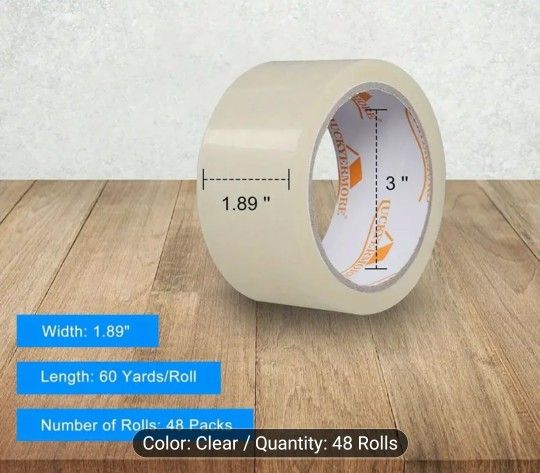 48 Rolls Packing Tape 2 mil 2" x 60 Yards - photo 3