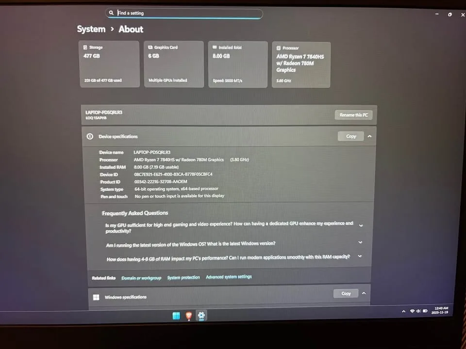 Lenovo LOQ Gaming Laptop | Ryzen 7 | RTX 4050 | 16/512GB image indicator(6)