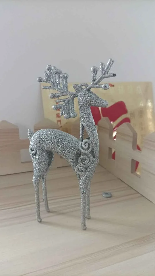 ‼️NEED GONE ASAP‼️Silver & Gold Glitter Reindeer - $5 FOR BOTH image indicator(2)