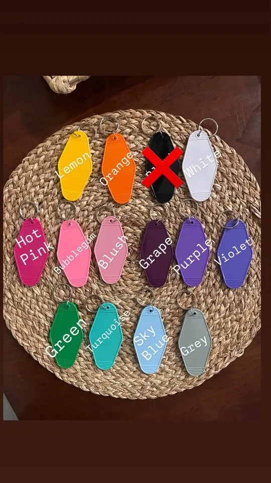 Personalized Motel keychains