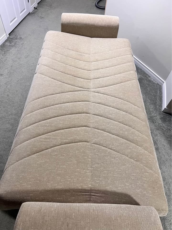 Beige Convertible 3 seater Sofa Bed with Storage - photo 3