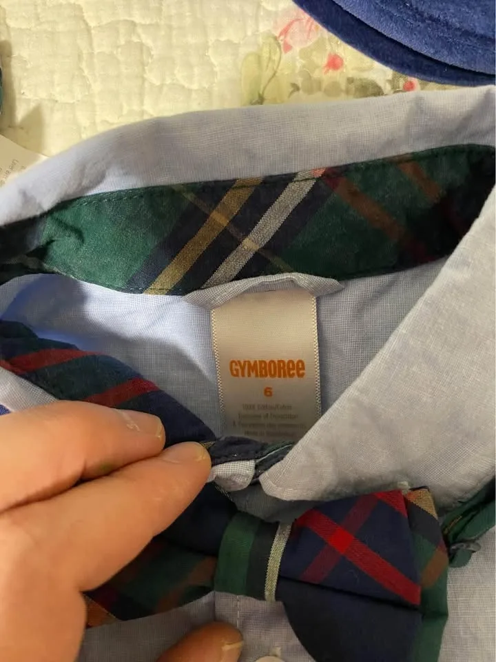 Gymboree Boys blue velvet set size 6 image indicator(3)