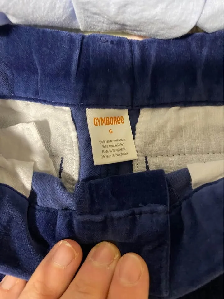 Gymboree Boys blue velvet set size 6 image indicator(5)