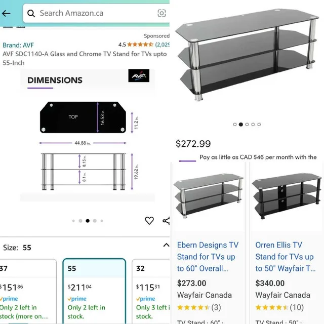 ➡️ AVF SDC1140-A Glass, Chrome TVStand 55-Inch image indicator(8)