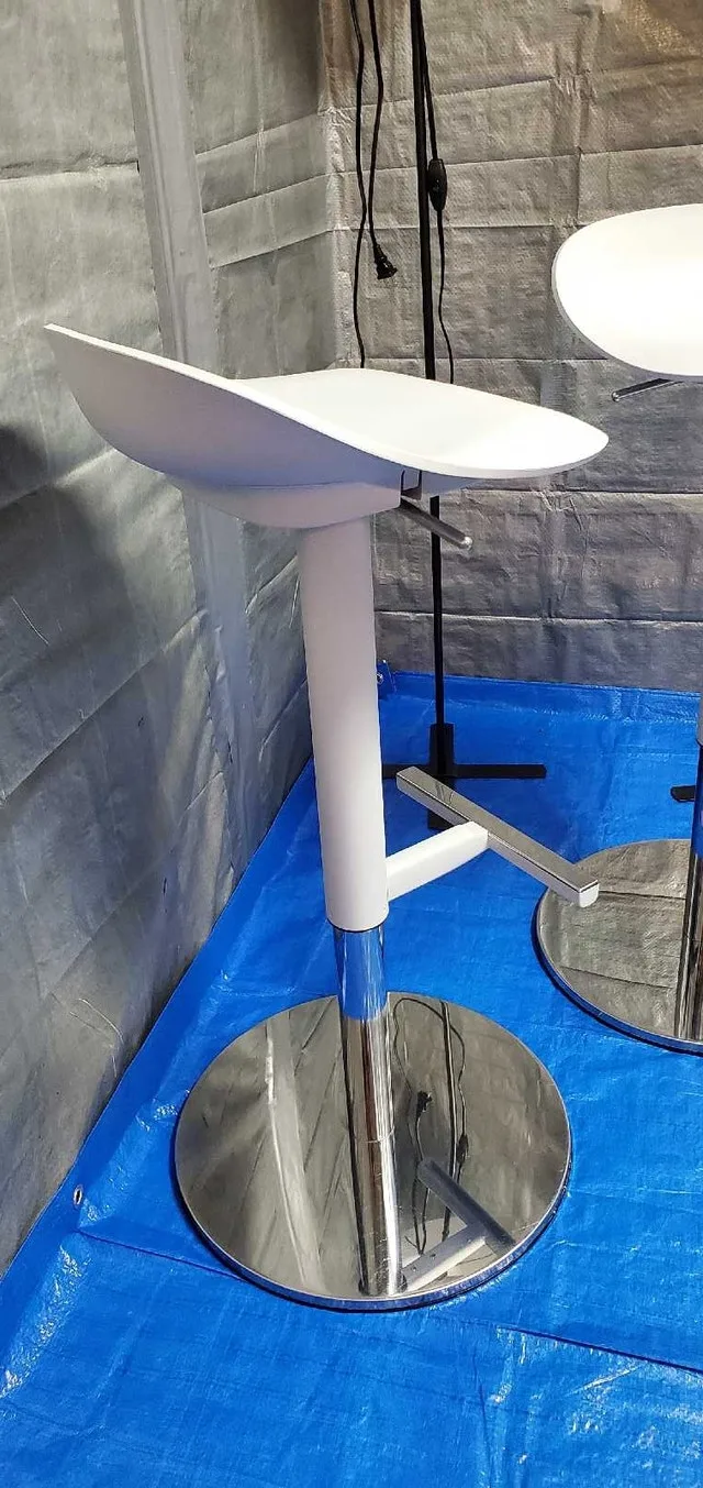 ➡️ 2x Bar Stools Adjustable Height Swivel, Metal Base image indicator(6)