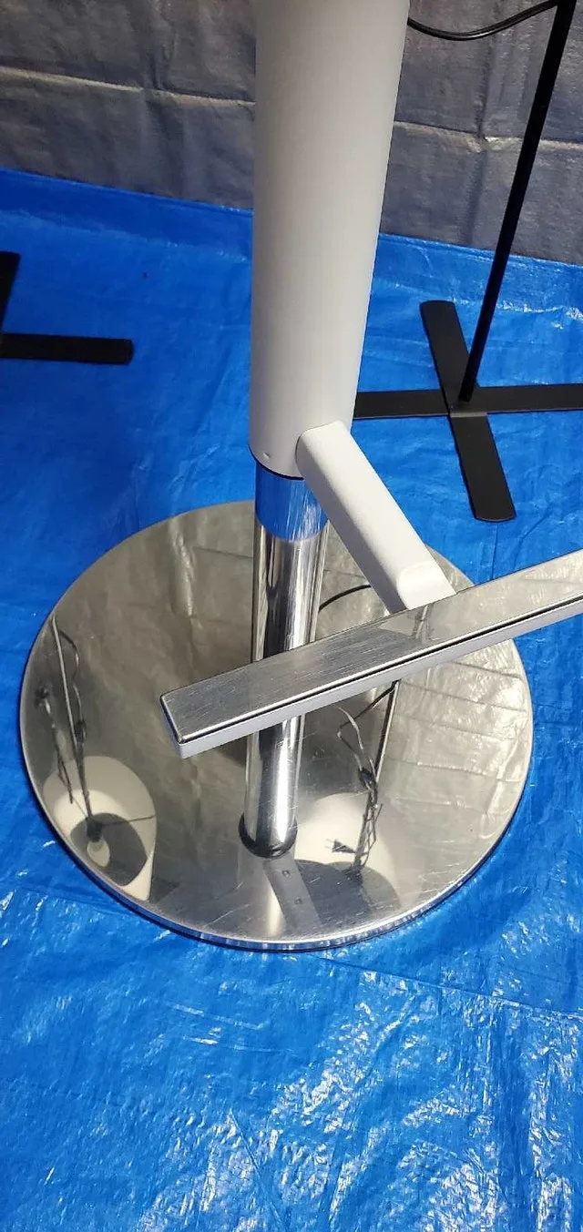 ➡️ 2x Bar Stools Adjustable Height Swivel, Metal Base image indicator(7)