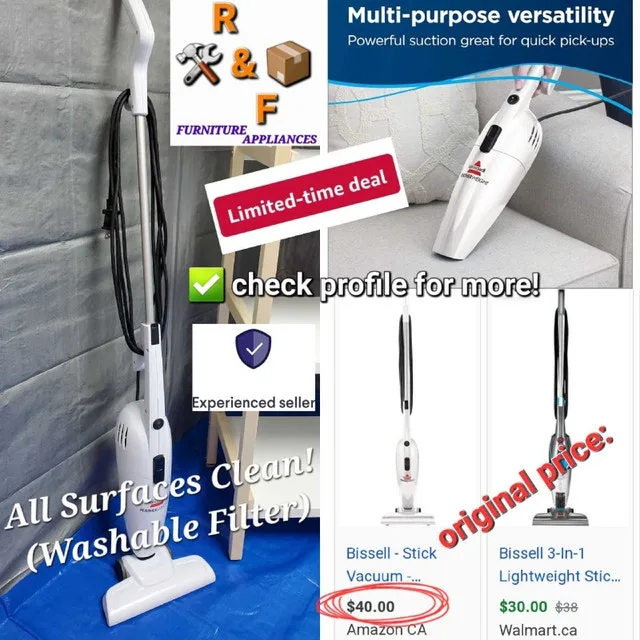 ➡️ Bissell Featherweight Stick Vacuum Cleaner, White