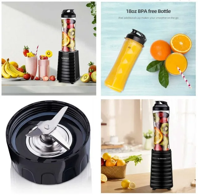 ➡️ LaReveuse Smoothies Blender Personal Size 300Watts, 18 oz image indicator(4)