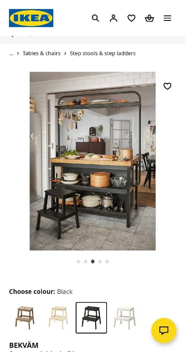 ➡️ IKEA BEKVÄM Step Stool, Black, 50 cm image indicator(4)