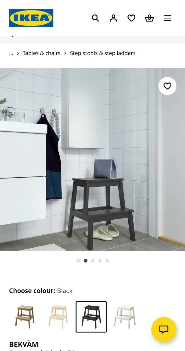 ➡️ IKEA BEKVÄM Step Stool, Black, 50 cm image indicator(5)