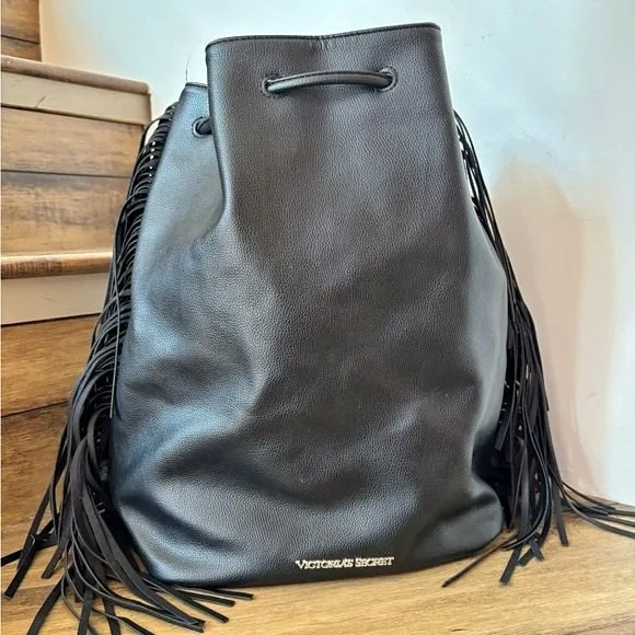 VICTORIA’S SECRET Faux Leather Tassel Backpack