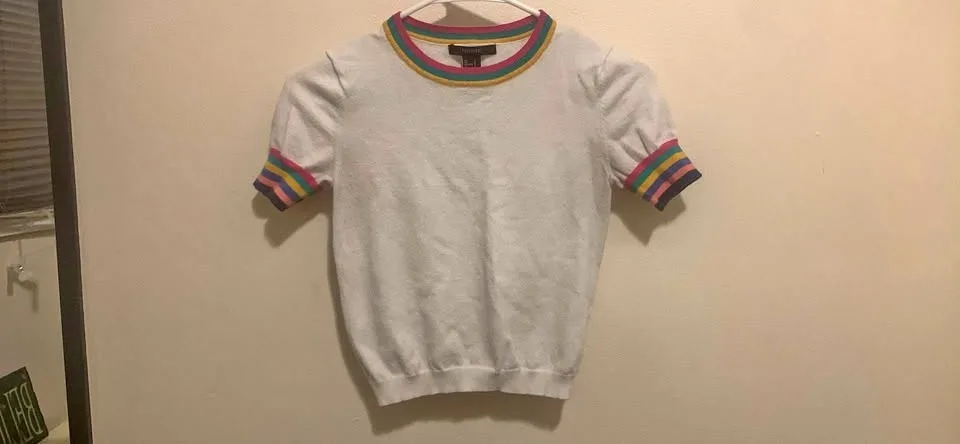 Colourful Collar Crop Top