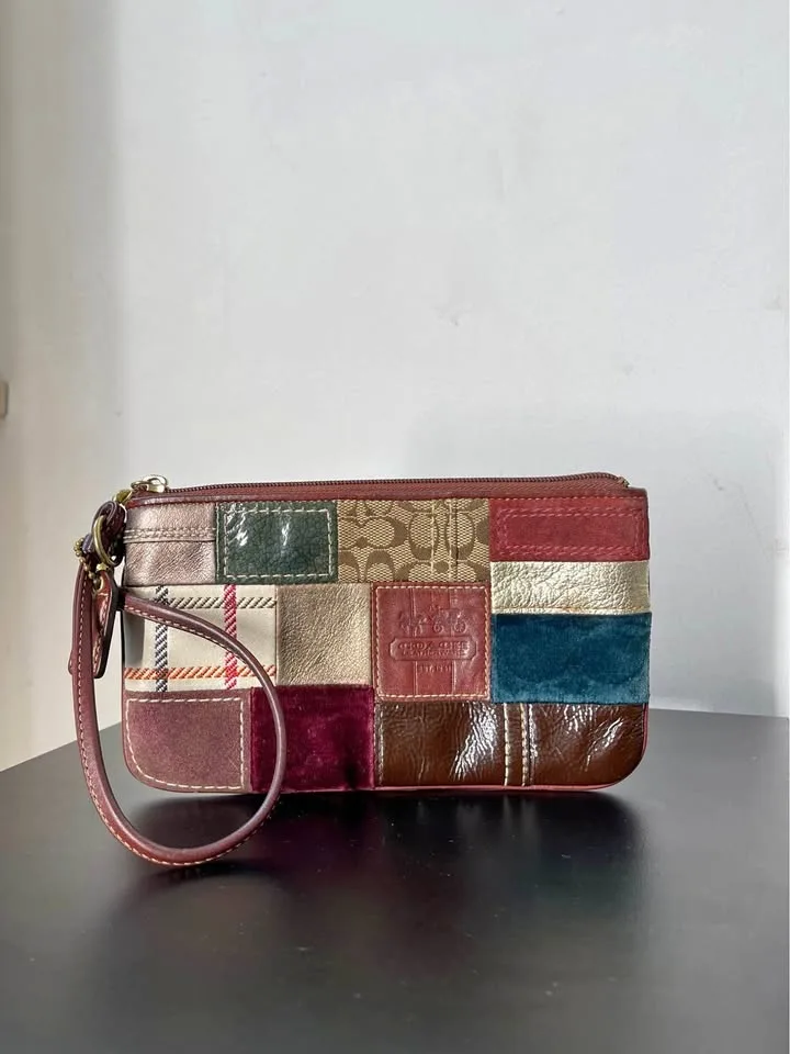 Vintage Coach Patchwork Wristlet