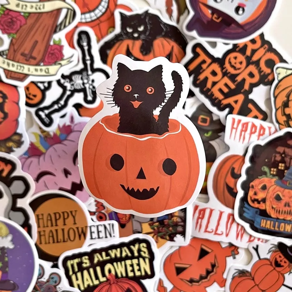 Pack of 40 Pumpkin Halloween Party Stickers