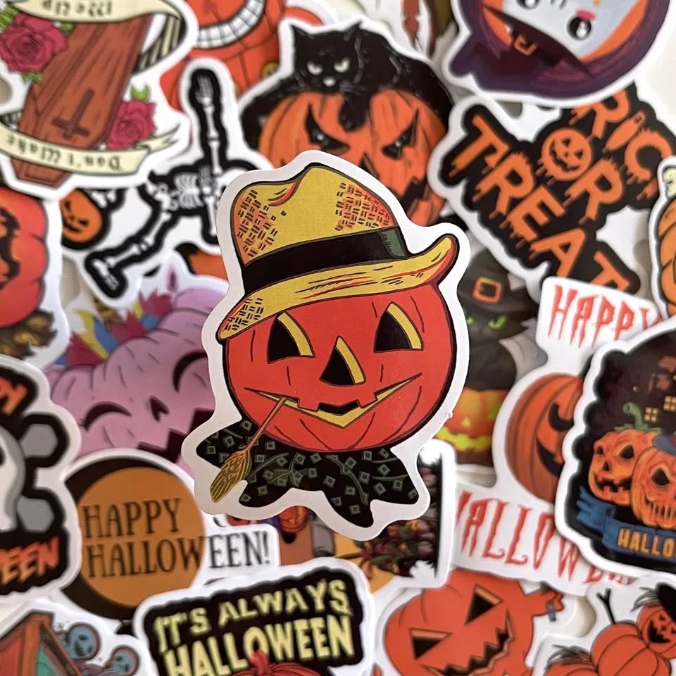 Pack of 40 Pumpkin Halloween Party Stickers image indicator(5)