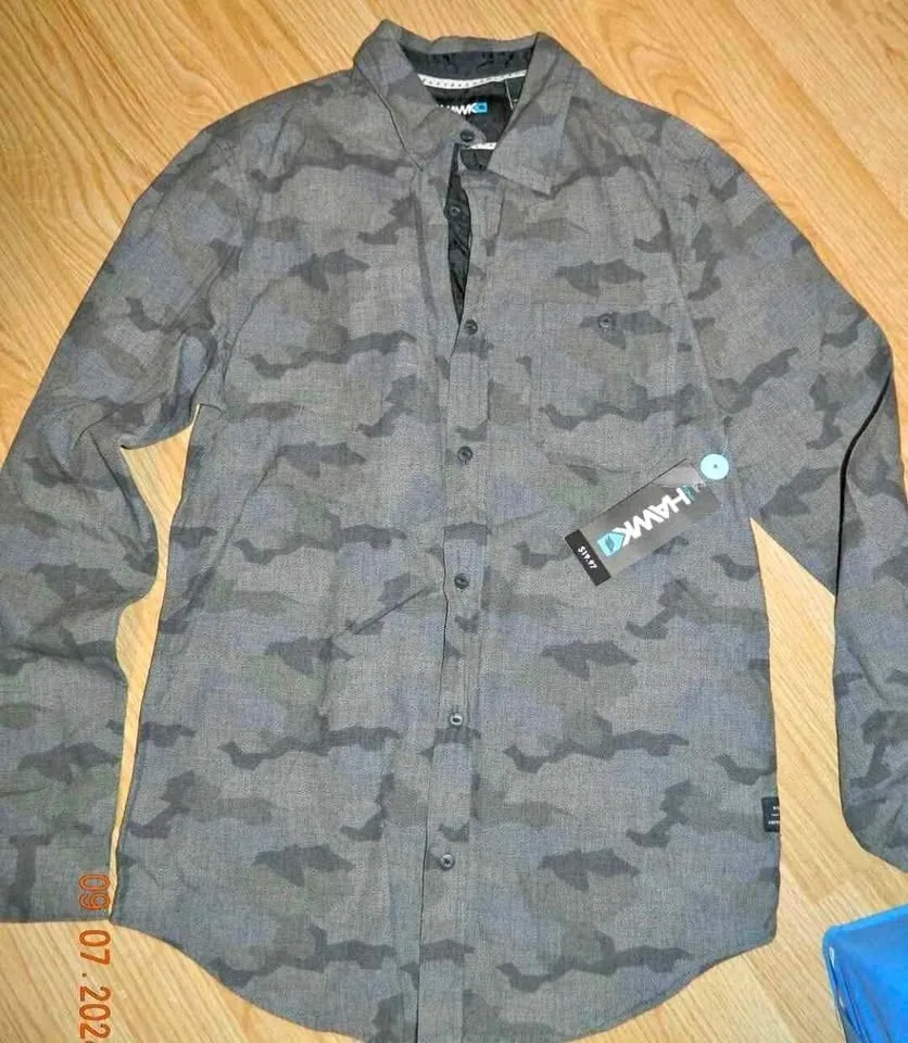 MENS NWT TONY HAWK BUTTON UP SHIRT SIZE S