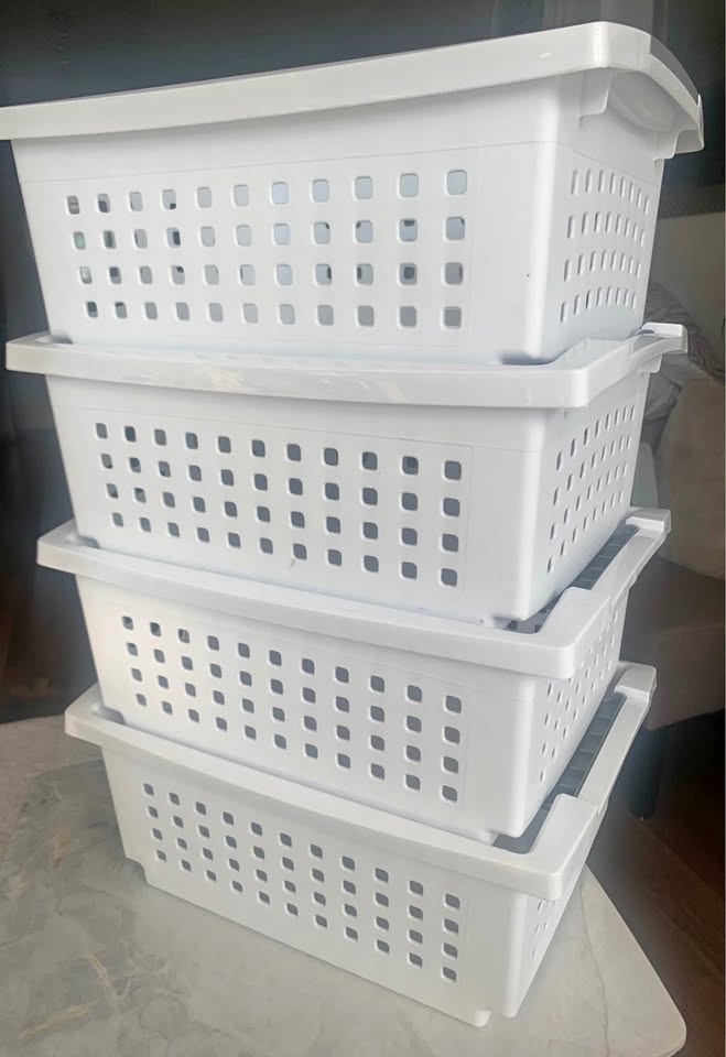 Sterilite 4-Pack Ultra Basket, Open Plastic Bins