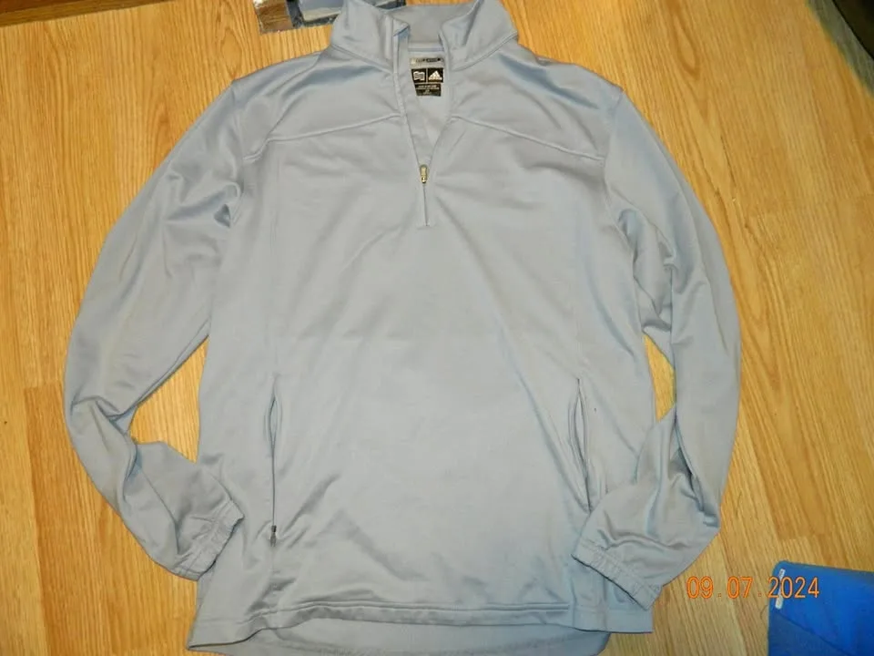 MENS ADIDAS ACTIVE 1/2 zip..size S...EUC