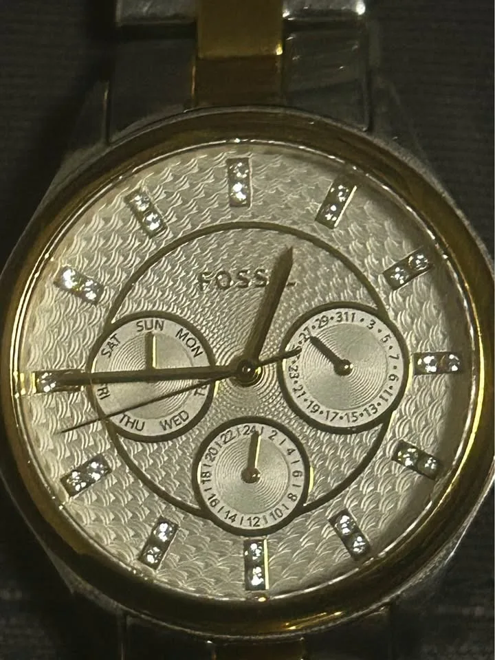 fossil bq1564 two tone unisex 18mm watch image indicator(3)